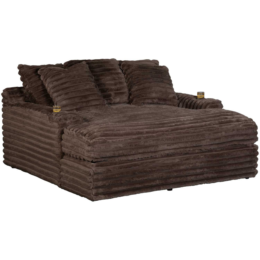 Nestle Chaise Lounge With Dual Cupholders And Charging Ports