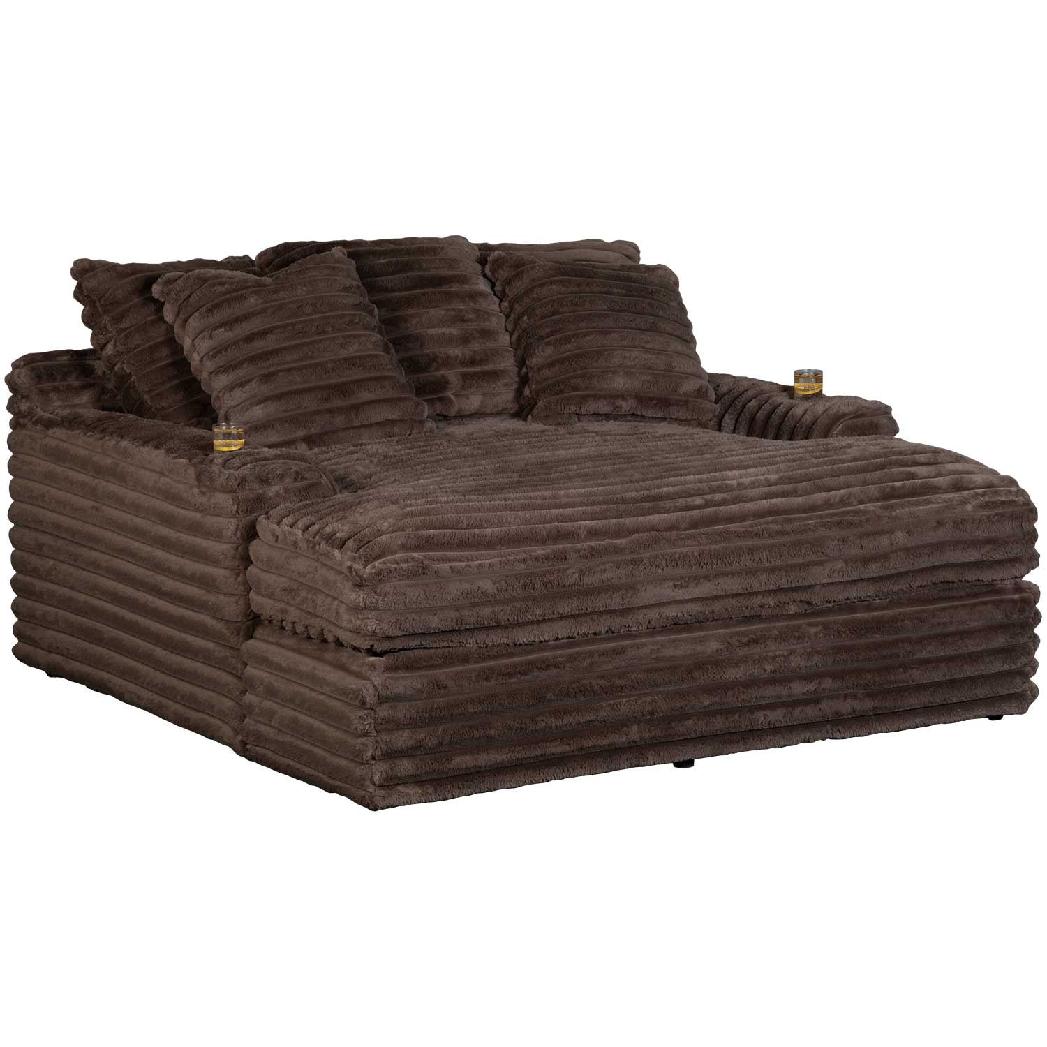 Nestle Chaise Lounge With Dual Cupholders And Charging Ports