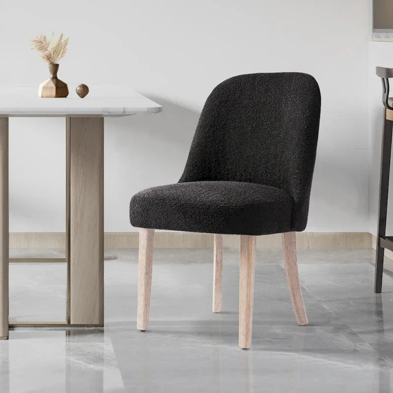 Water and Stain Resistant Boucle Polyester Side Chair