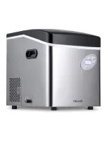 Newair Portable Ice Maker 50 lb. Daily, 12 Cubes in Under 7 Minutes - Compact Countertop Design - 3 Size Bullet Shaped Ice - for Kitchen/Office/RV/Bar - Stainless Steel