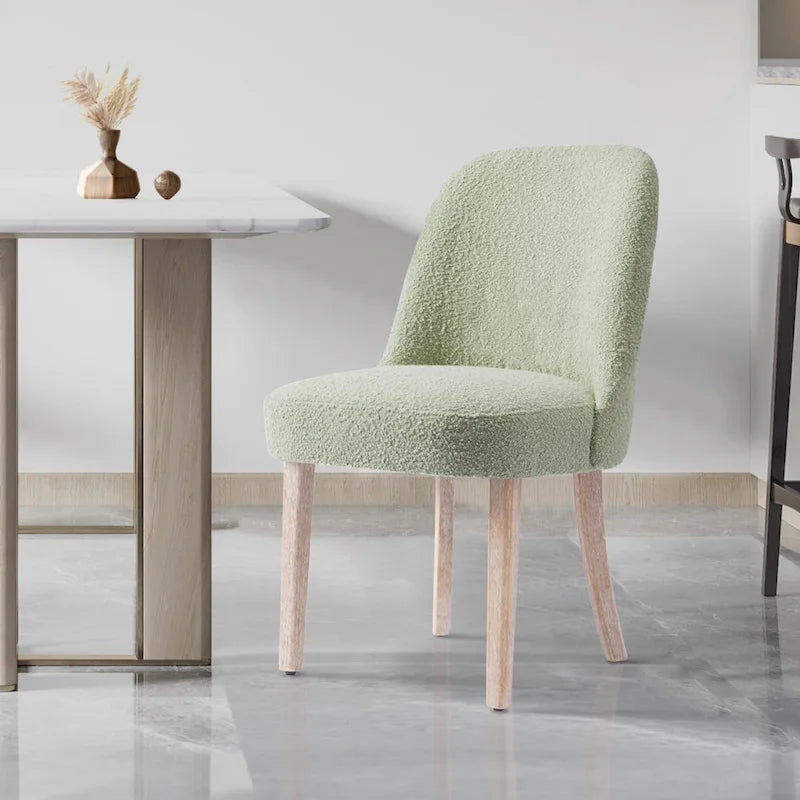 Water and Stain Resistant Boucle Polyester Side Chair