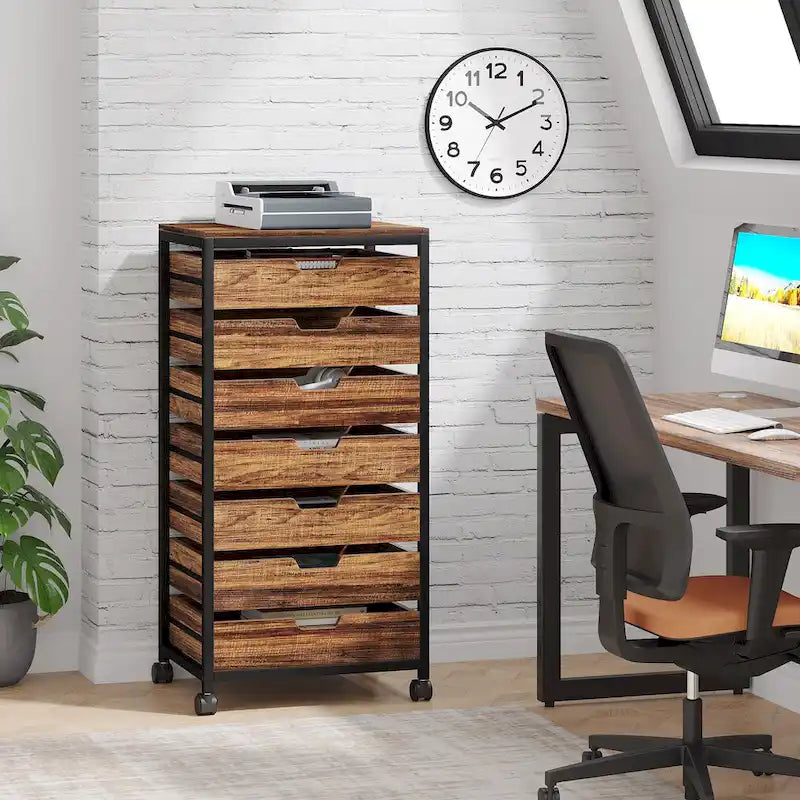 Wooden Storage Cabinet Organizer with 5 and 7 Drawer Options