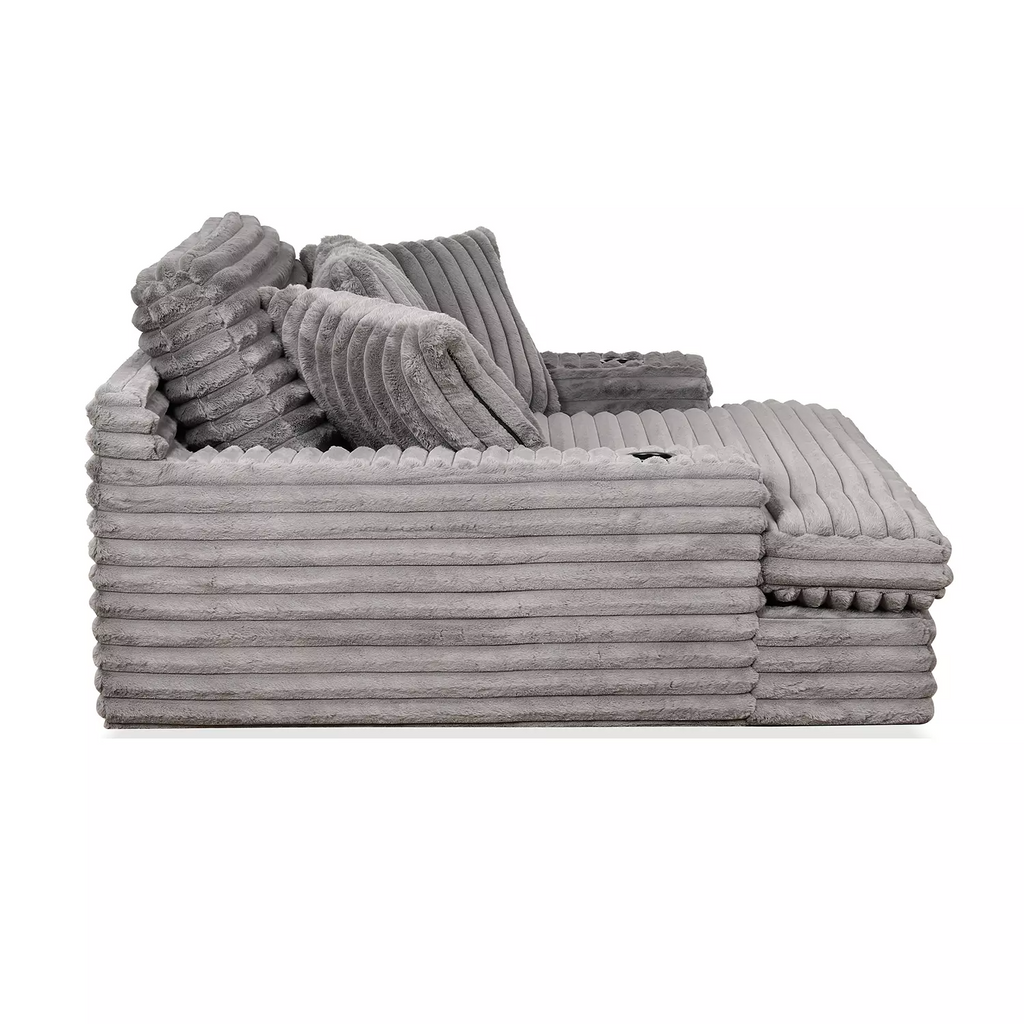 Nestle Chaise Lounge With Dual Cupholders And Charging Ports