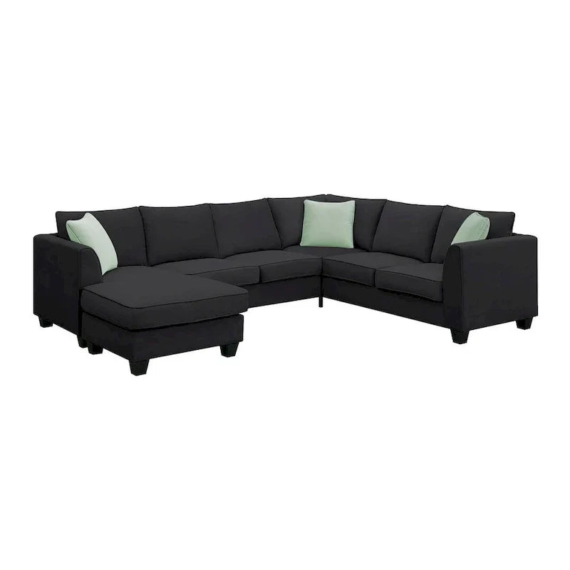 Versatile Reversible Sectional Sofa with Ottoman - Flexible Combination Module