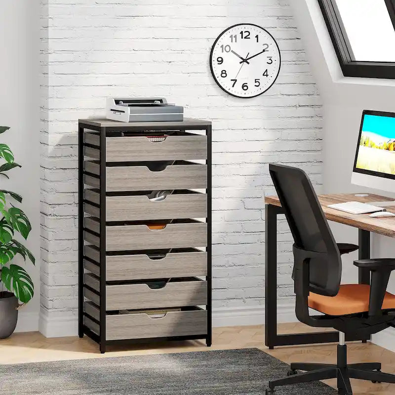 Wooden Storage Cabinet Organizer with 5 and 7 Drawer Options