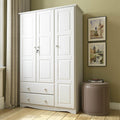 100% Solid Wood Grand Wardrobe Armoire - Mocha