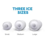 Newair Portable Ice Maker 50 lb. Daily, 12 Cubes in Under 7 Minutes - Compact Countertop Design - 3 Size Bullet Shaped Ice - for Kitchen/Office/RV/Bar - Stainless Steel
