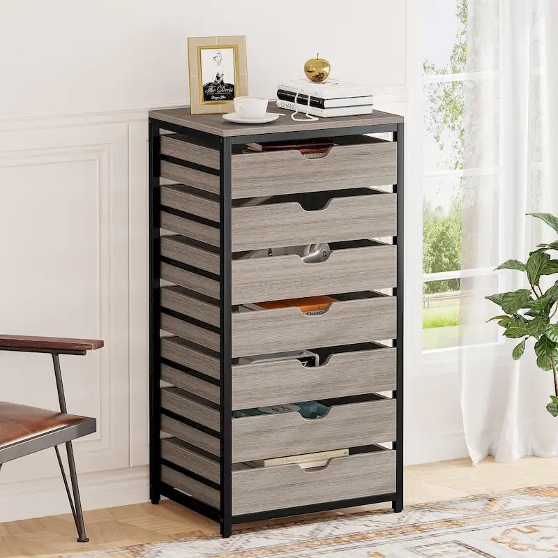 Wooden Storage Cabinet Organizer with 5 and 7 Drawer Options