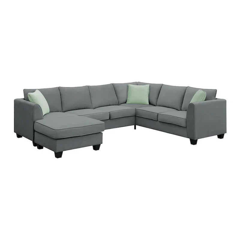 Versatile Reversible Sectional Sofa with Ottoman - Flexible Combination Module