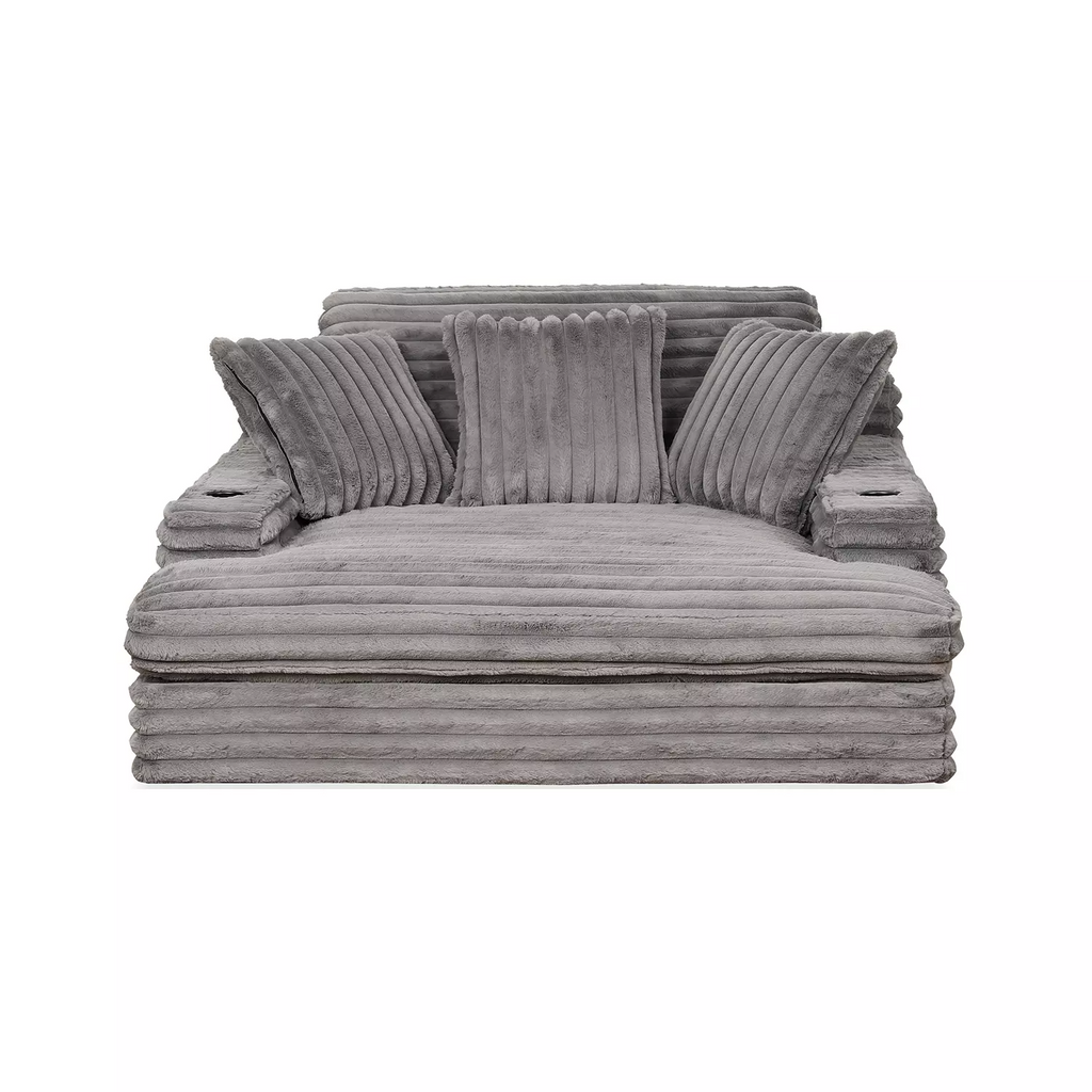 Nestle Chaise Lounge With Dual Cupholders And Charging Ports