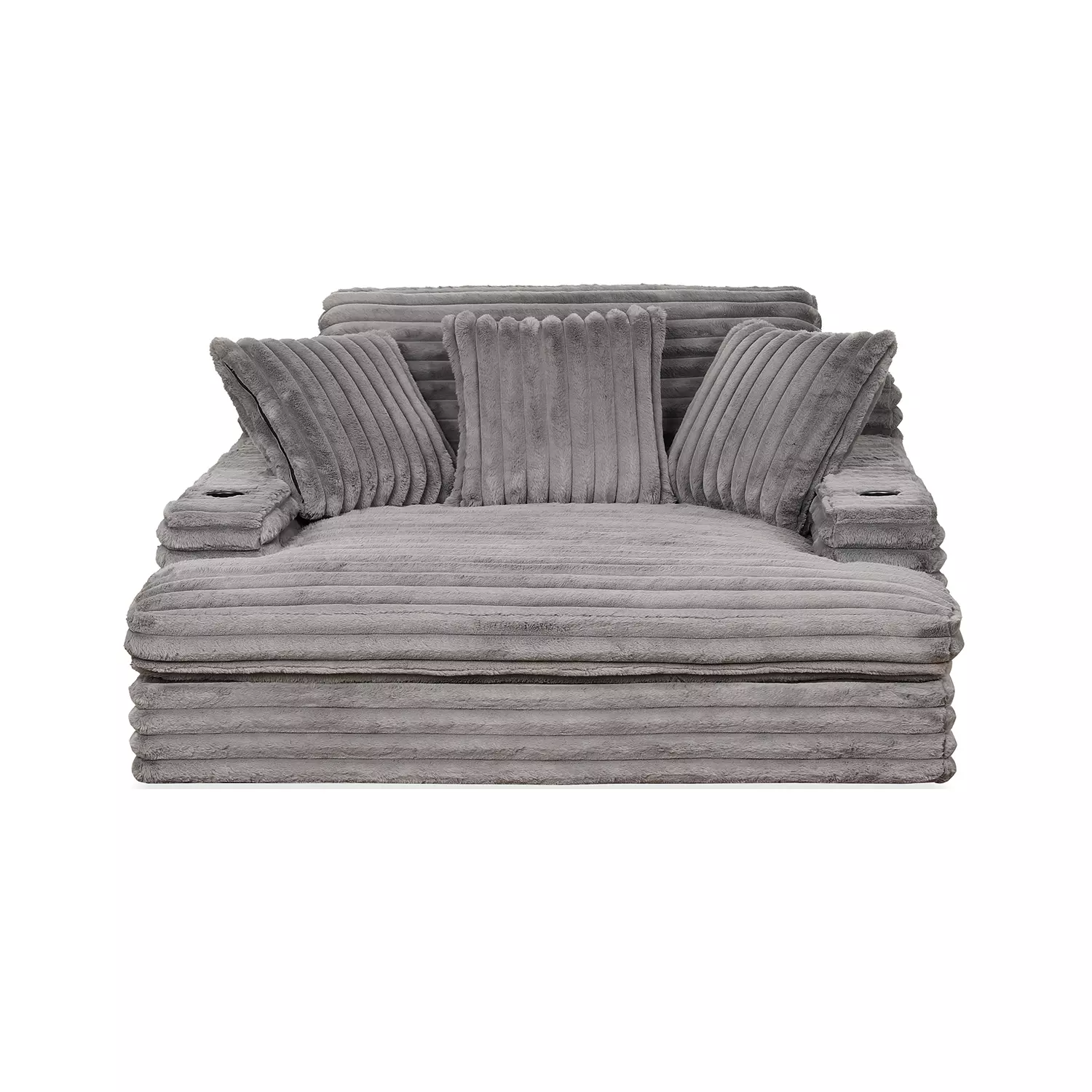 Nestle Chaise Lounge With Dual Cupholders And Charging Ports