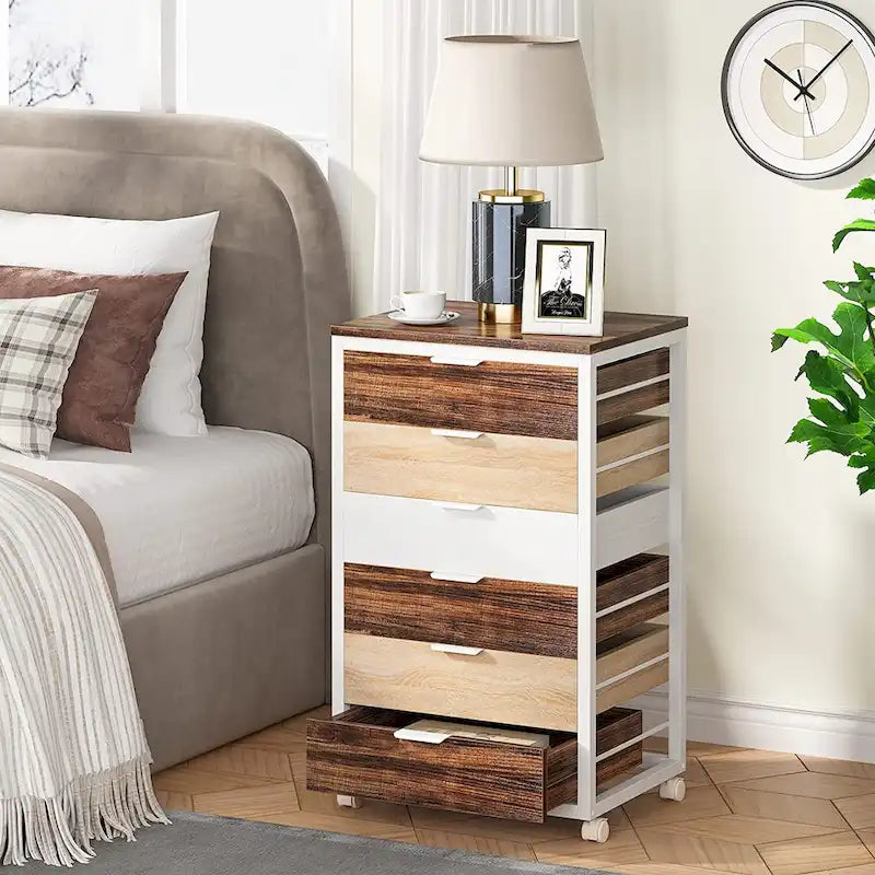 Wooden Storage Cabinet Organizer with 5 and 7 Drawer Options