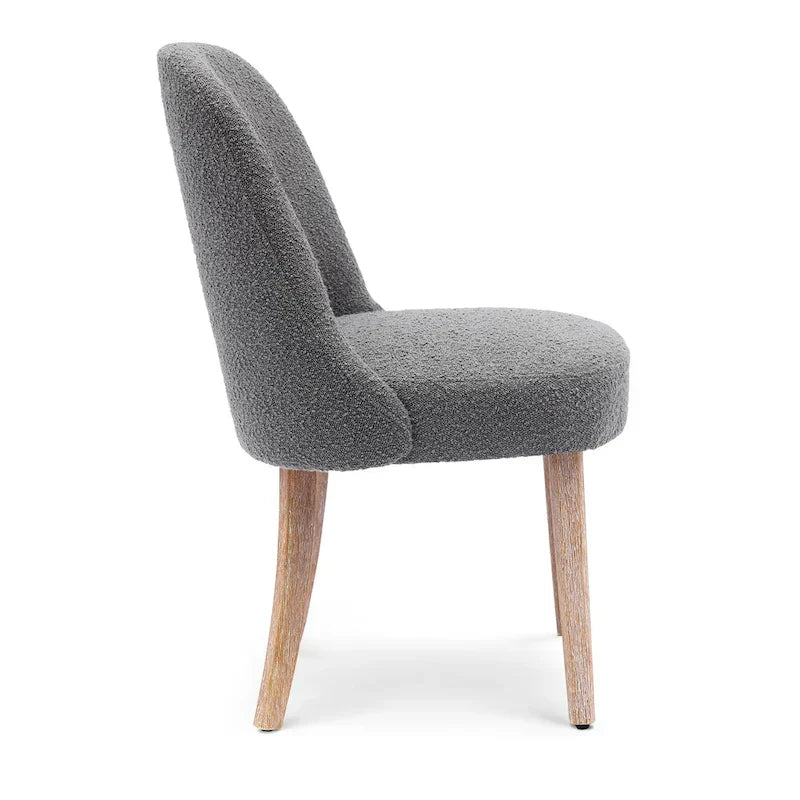 Water and Stain Resistant Boucle Polyester Side Chair