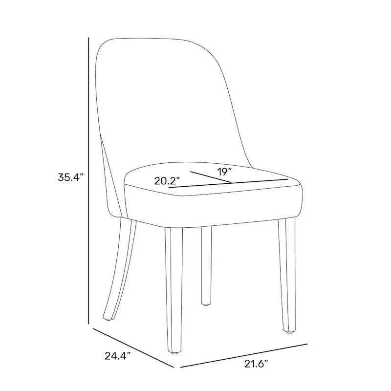 Water and Stain Resistant Boucle Polyester Side Chair