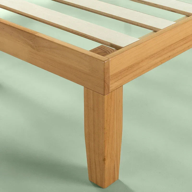 Zinus Priage 14-Inch Solid Wood Platform Bed in Natural Finish