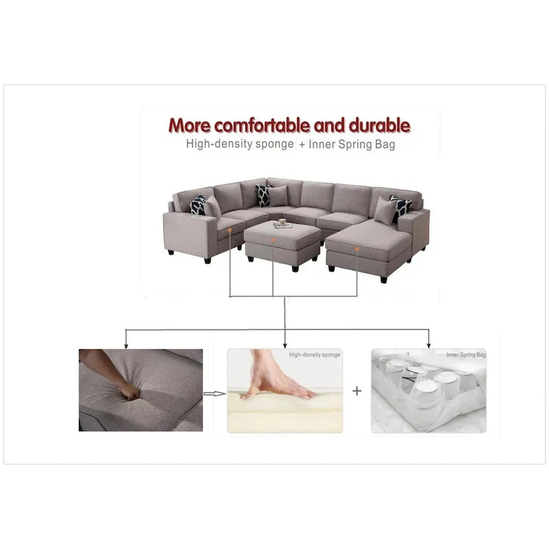 Versatile Reversible Sectional Sofa with Flexible Configuration