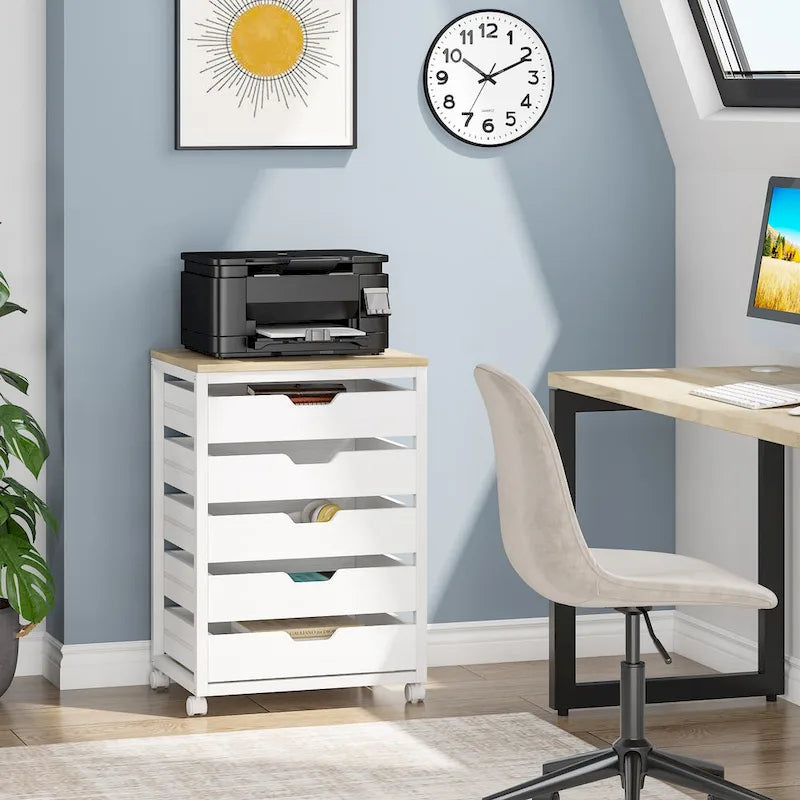 Wooden Storage Cabinet Organizer with 5 and 7 Drawer Options