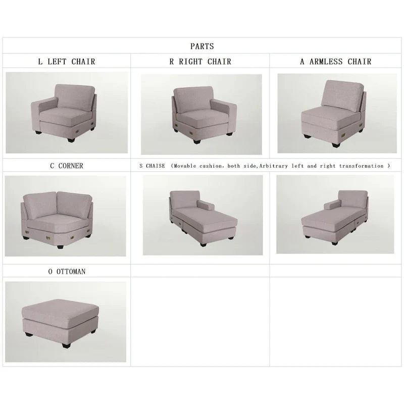 Versatile Reversible Sectional Sofa with Flexible Configuration