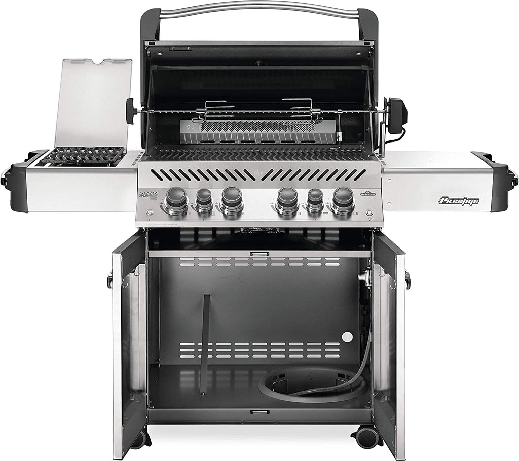 Napoleon P500RSIBPSS-3 Prestige 500 RSIB Propane Gas Grill, sq. in + Infrared Side and Rear Burner, Stainless Steel