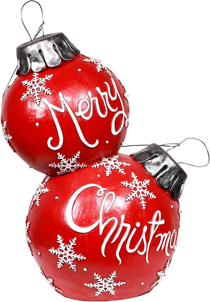 Boule de Noël intérieure/extérieure de 30" avec LED changeantes, rouge, décoration de Noël