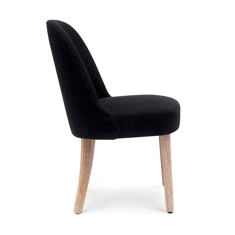 Water and Stain Resistant Boucle Polyester Side Chair