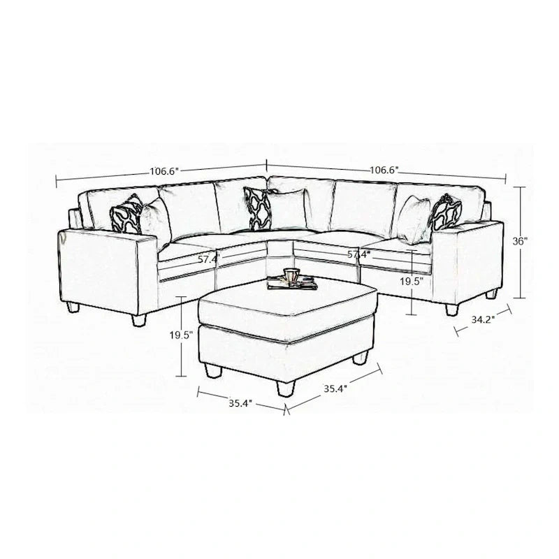 Versatile Reversible Sectional Sofa with Flexible Configuration
