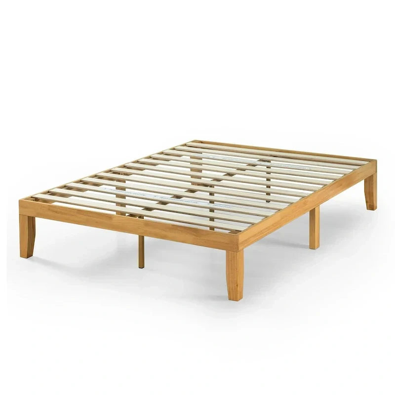 Zinus Priage 14-Inch Solid Wood Platform Bed in Natural Finish