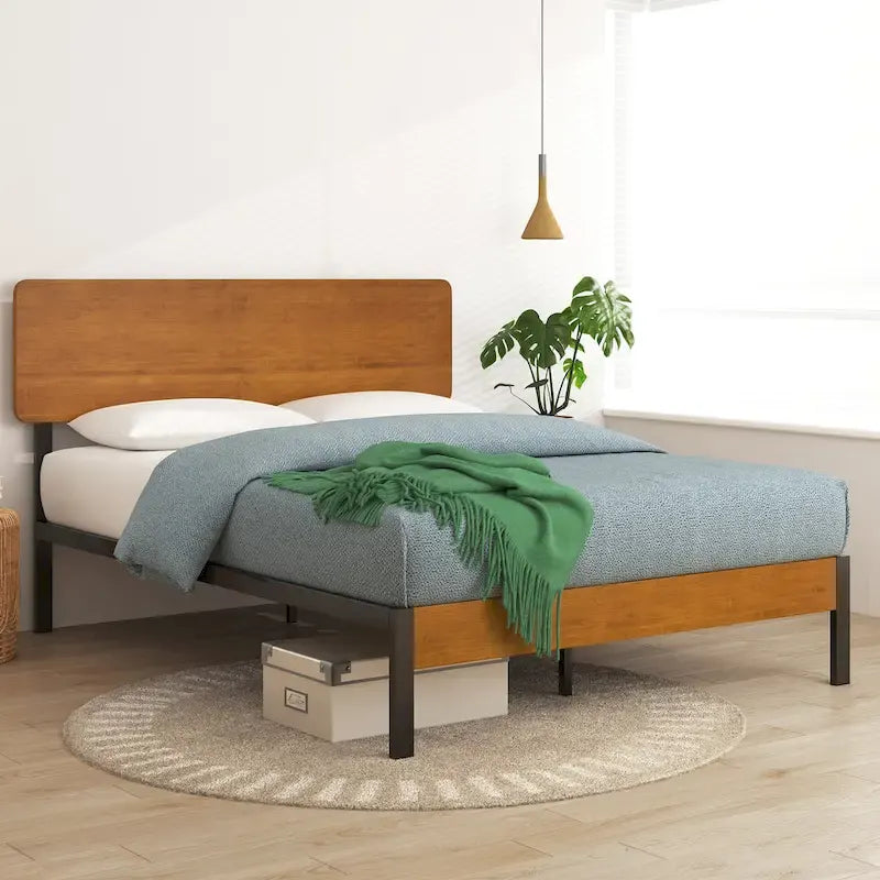 ZINUS Priage Black Metal Platform Bed Frame