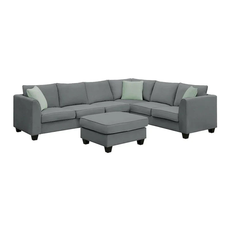 Versatile Reversible Sectional Sofa with Ottoman - Flexible Combination Module