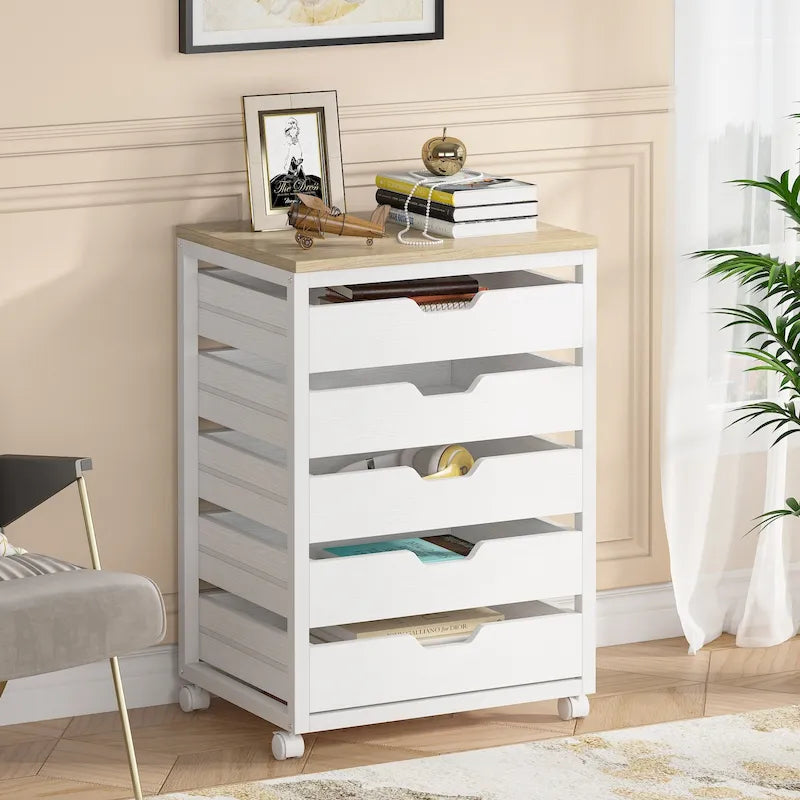 Wooden Storage Cabinet Organizer with 5 and 7 Drawer Options