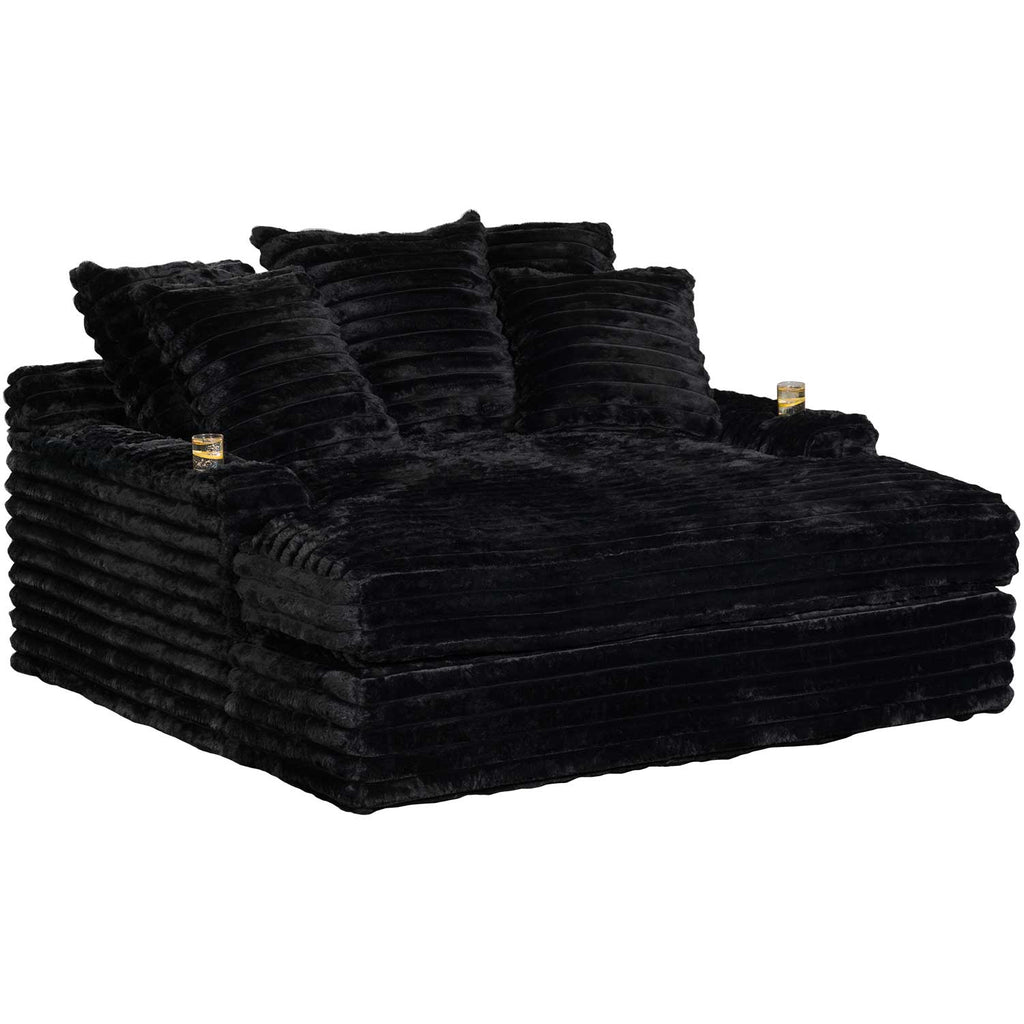 Nestle Chaise Lounge With Dual Cupholders And Charging Ports