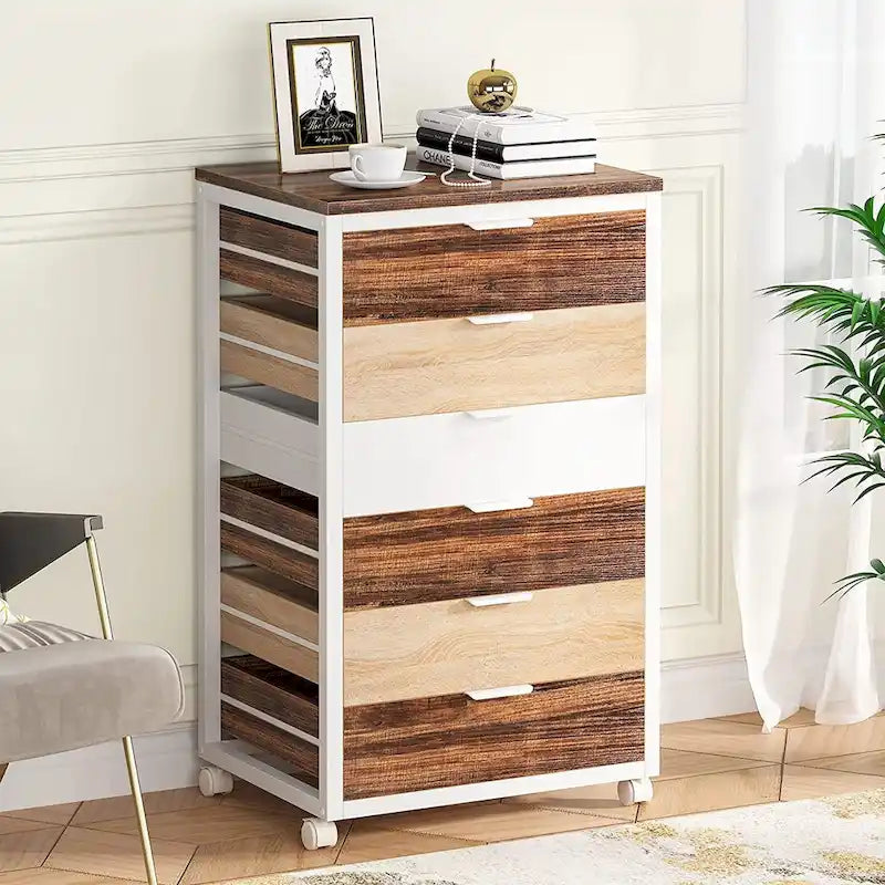 Wooden Storage Cabinet Organizer with 5 and 7 Drawer Options
