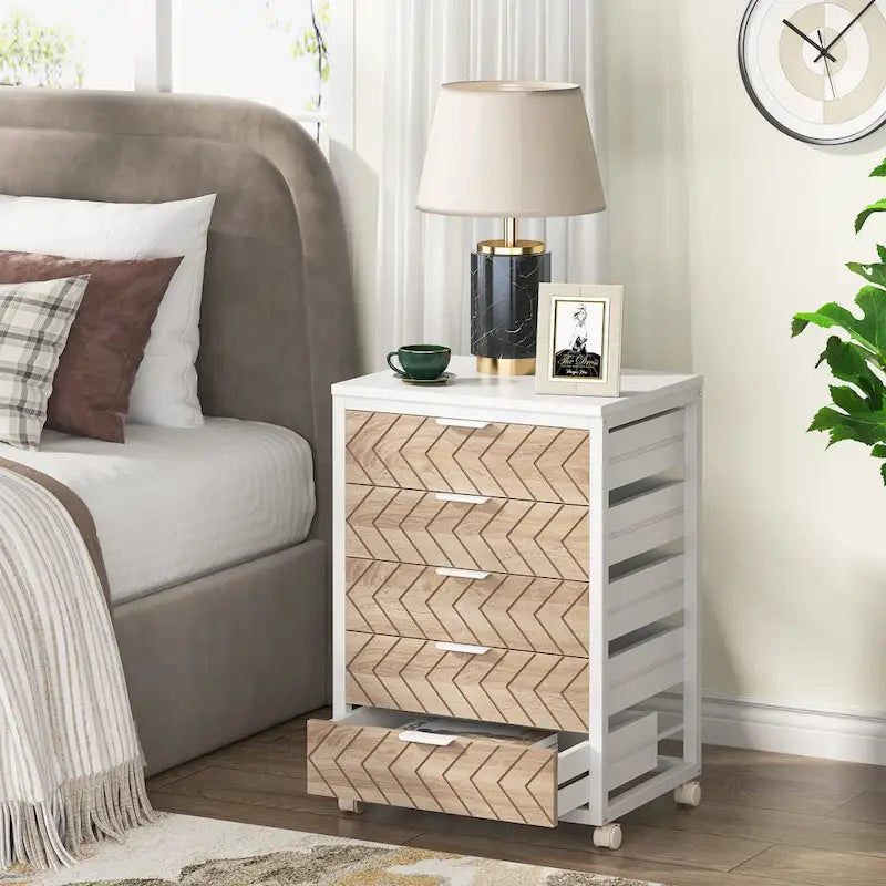 Wooden Storage Cabinet Organizer with 5 and 7 Drawer Options