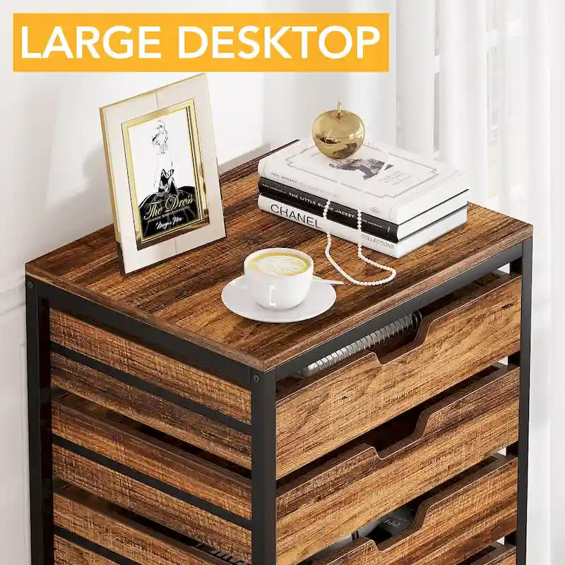 Wooden Storage Cabinet Organizer with 5 and 7 Drawer Options