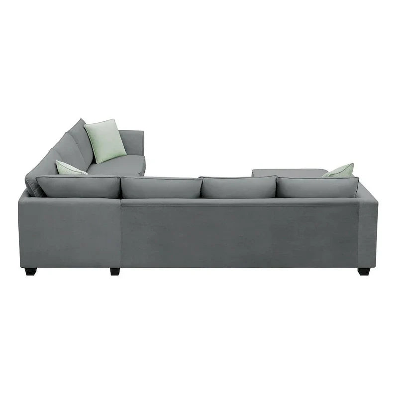 Versatile Reversible Sectional Sofa with Ottoman - Flexible Combination Module