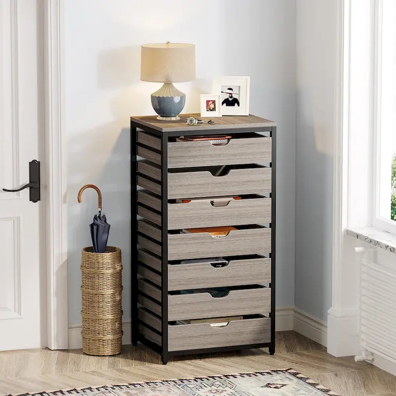 Wooden Storage Cabinet Organizer with 5 and 7 Drawer Options