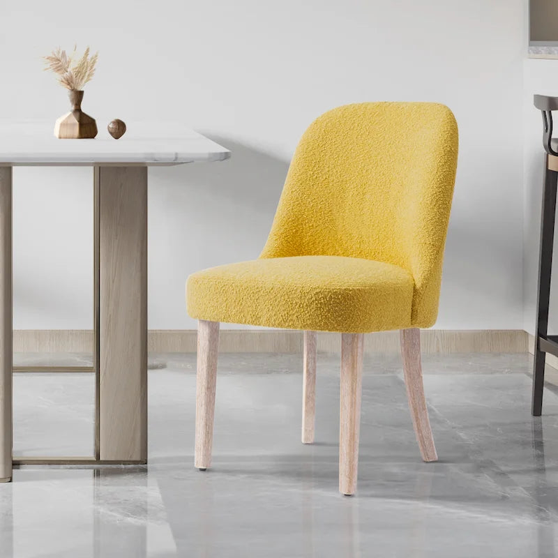 Water and Stain Resistant Boucle Polyester Side Chair