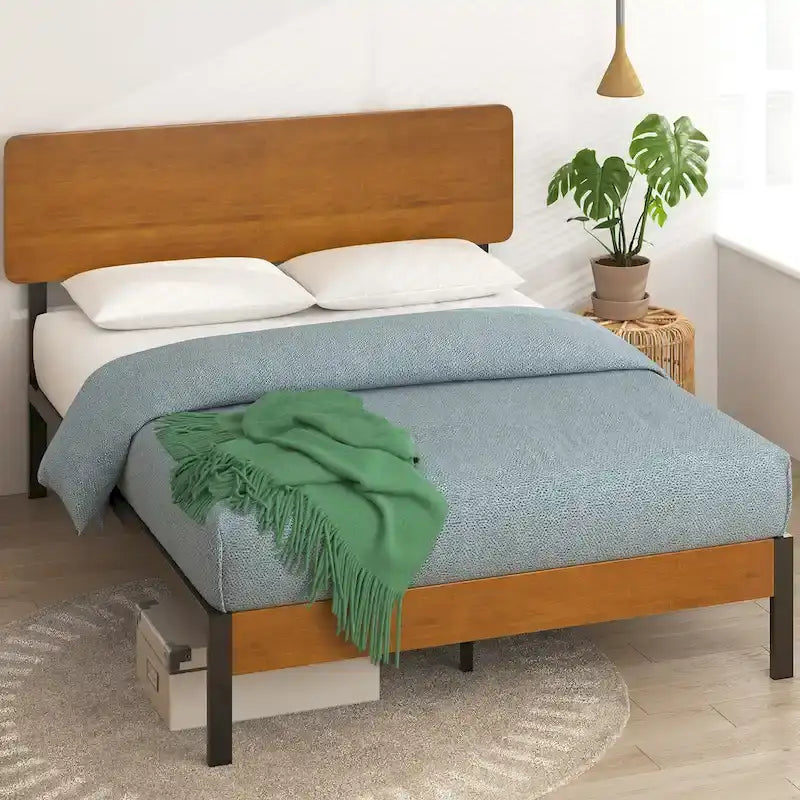 ZINUS Priage Black Metal Platform Bed Frame