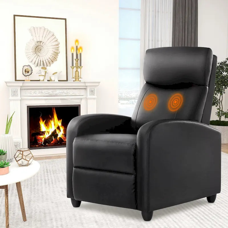 Versatile Recliner Chair with 8 Massage Settings and Lumbar Support for Ultimate Relaxation and Home Theater Experience