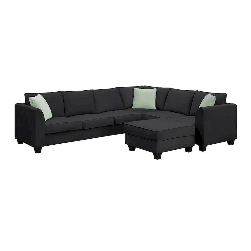 Versatile Reversible Sectional Sofa with Ottoman - Flexible Combination Module