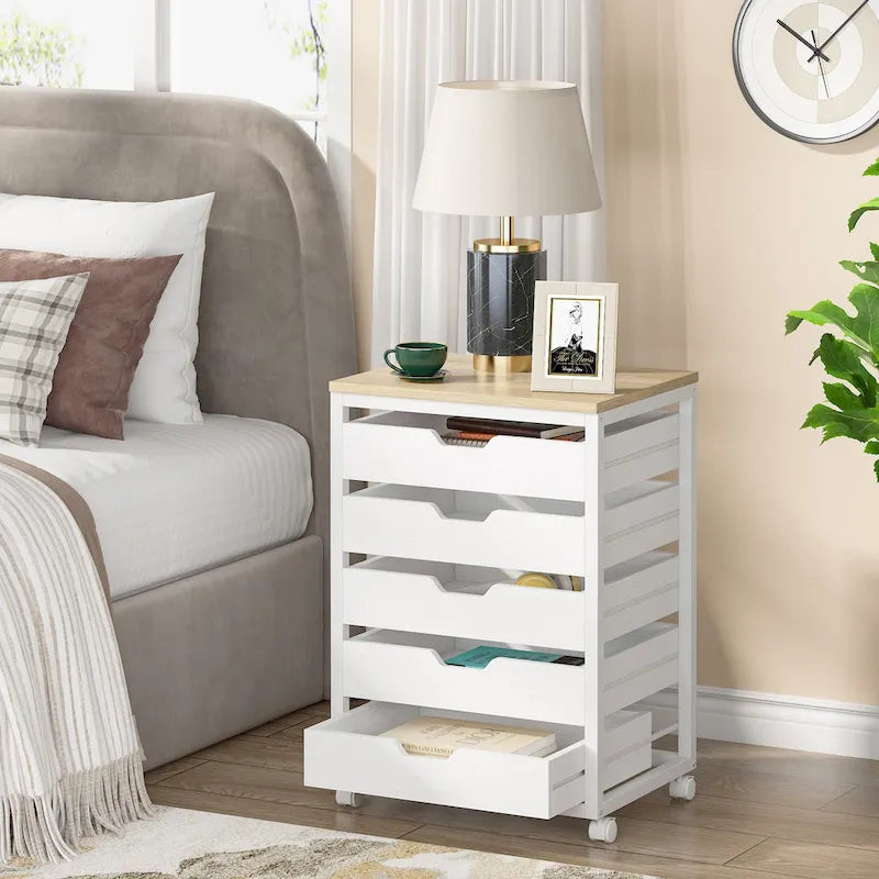 Wooden Storage Cabinet Organizer with 5 and 7 Drawer Options