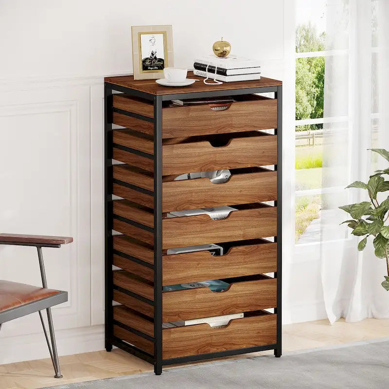 Wooden Storage Cabinet Organizer with 5 and 7 Drawer Options