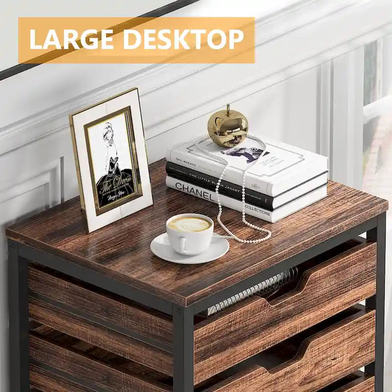 Wooden Storage Cabinet Organizer with 5 and 7 Drawer Options
