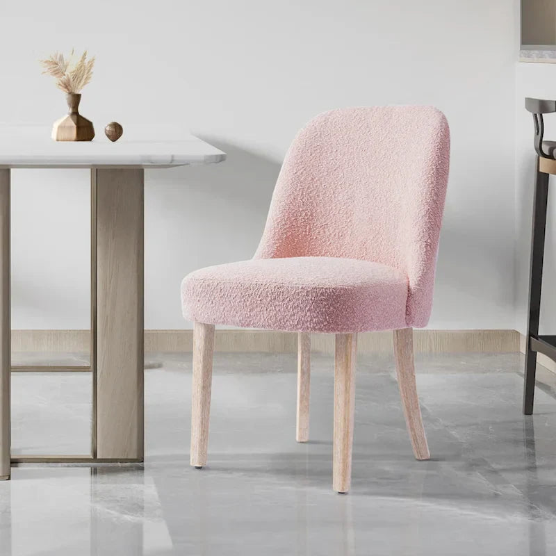 Water and Stain Resistant Boucle Polyester Side Chair
